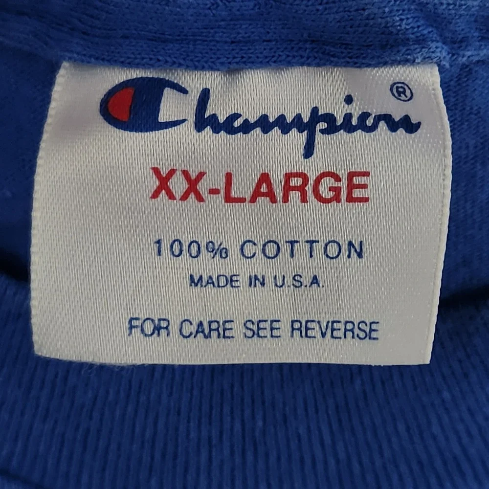 Vintage Los Angeles Rams Champion Shirt Mens XXL Blue Graphic Tee 90s USA Made - Picture 6 of 9